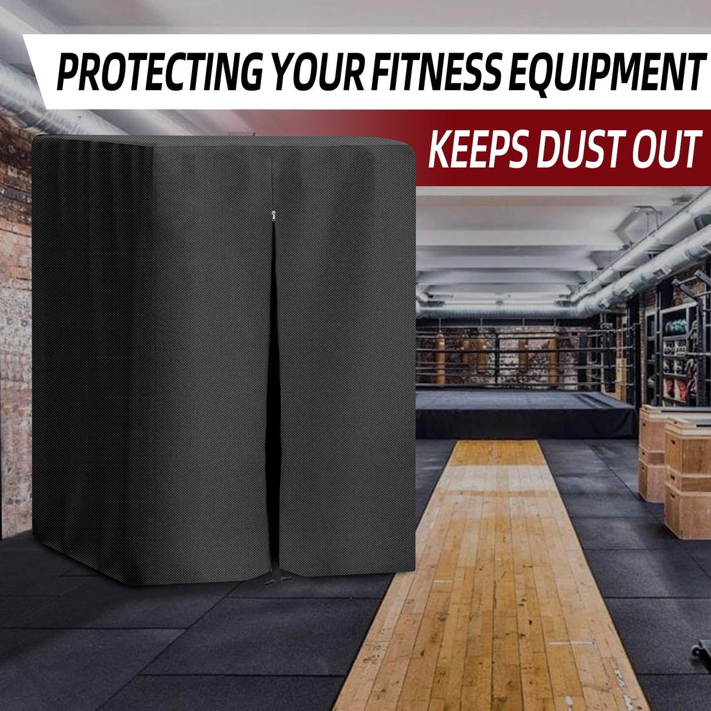 MRWiZMS Protective Cover for Home Gym Set with Waterproof Zipper, Waterproof Cover for Power Tower/Pull Up Dip Station Heavy Duty, 420D Oxford Cloth UV Resistant, Dustproof, Universal