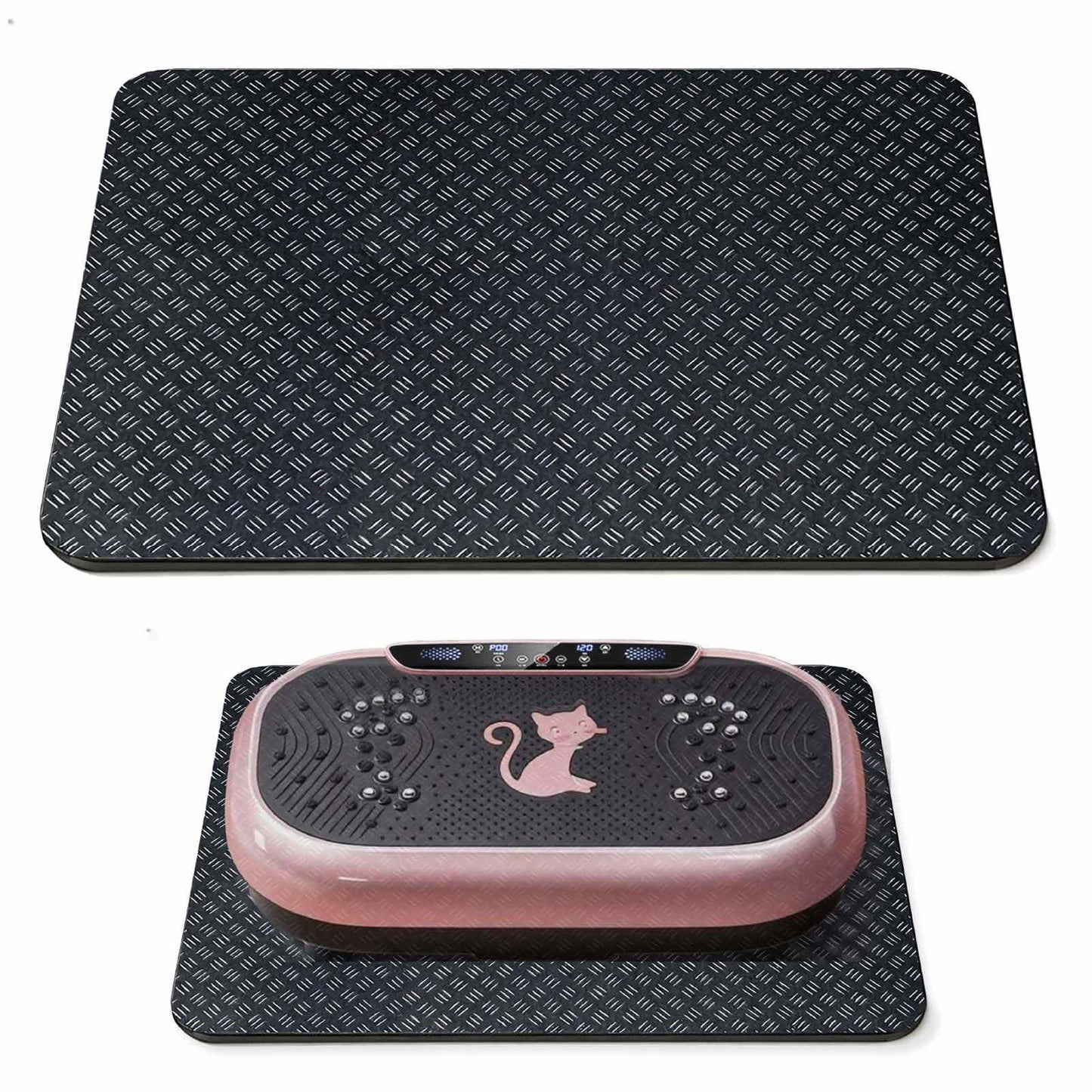 Upgraded Double-Sided Non-Slip Surface Mat for Vibration Plate Machine - Anti Vibration Pad & Exercise Mat for Most Vibration Platform Machines, Reduce Noise Accessories, Protect Floors & Carpet