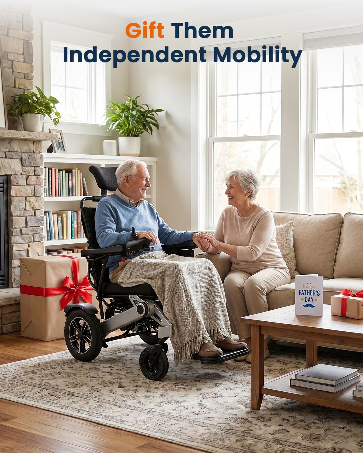 Electric Wheelchairs for Adults, Reclining Motorized Wheelchair with Tail Lights & 380LBS Capacity, 500W All-Terrain Foldable Electric Wheelchair Lightweight for Seniors with 19in Wide Seat, 15Miles