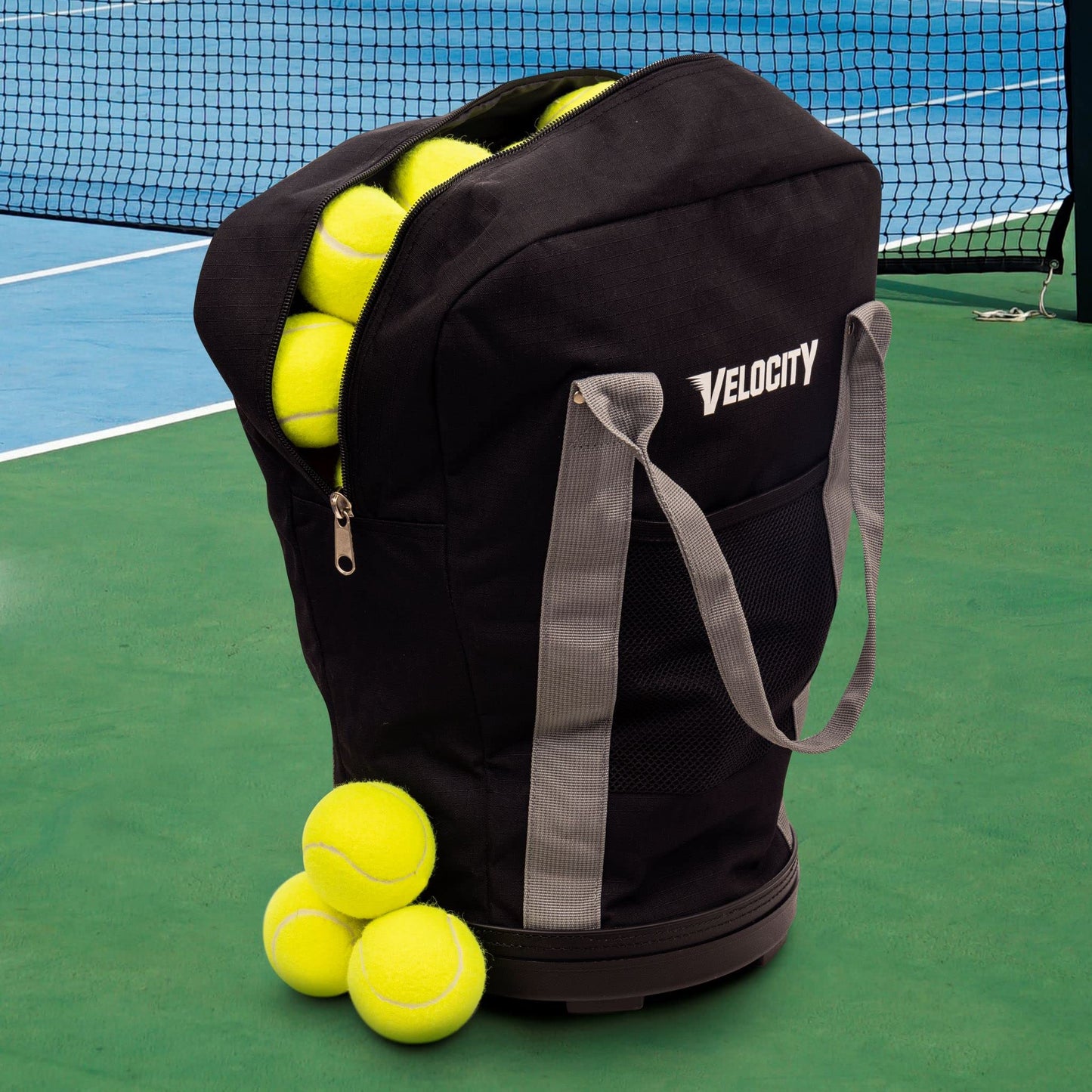 Velocity Heavy Duty Multipurpose Ball Bag with Durable Bottom - Holds up to 60-72 Balls - Ideal for Lacrosse, Baseball, Pickleball, Tennis & More, Black Camo, 6-Pack