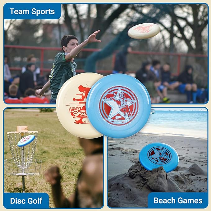 Wham-O Frisbee All Sport Flying Disc 140g, 9.85 Inch, Durable Sports Disc with Non-Slip Grip for Outdoor Beach Backyard Games,Team Sports and Family Fun