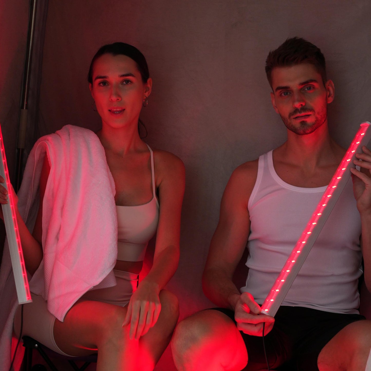 X-Vitalis 2 Person Portable Steam Sauna for Home with Two Red Light Therapy Panels Full Body Home Spa (Black)