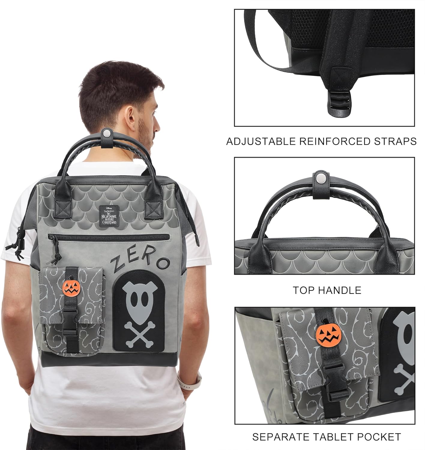 15" Backpack Bioworld Nightmare Before Christmas Zero Dog House Top Handle adult