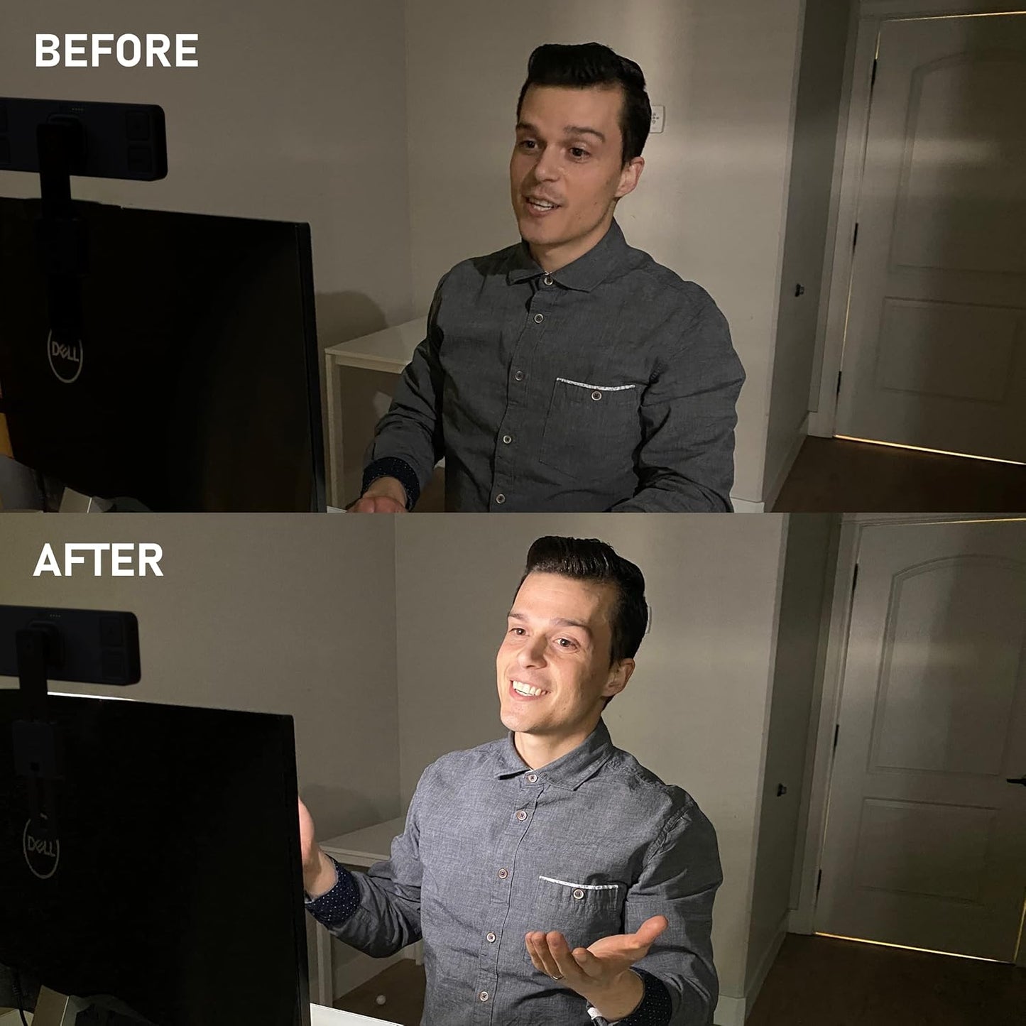 MRK1 FUSE Portable Webcam Light Kit | Magnetic Edge-Lit Adjustable Color for Video Conferencing, Streaming