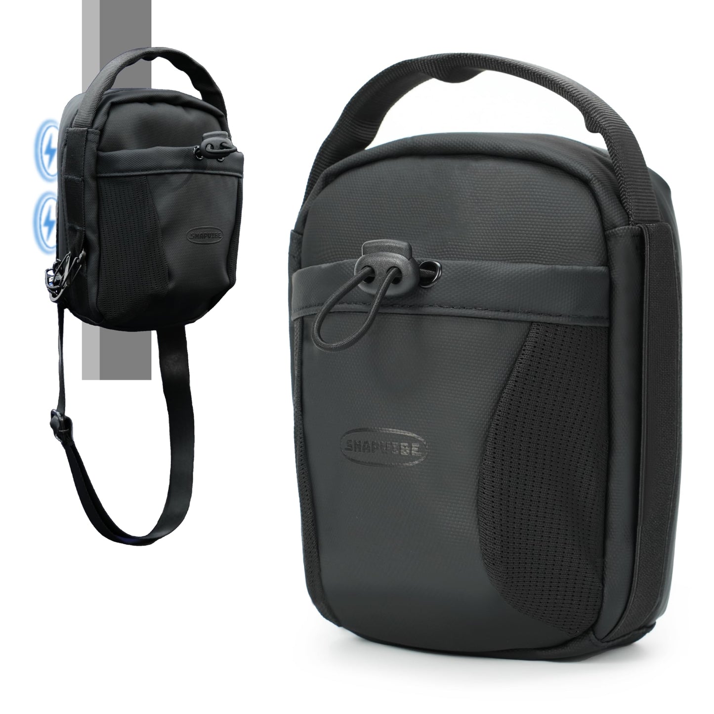 SNAPVIBE Magnetic Gym Bag with Anti-Theft Design, RFID-Blocking Anti-Theft Crossbody Bag for Men & Women, N52 Strong Magnets Clip to Racks/Golf Carts, Water-Resistant Travel/Daily use Crossbody Bag