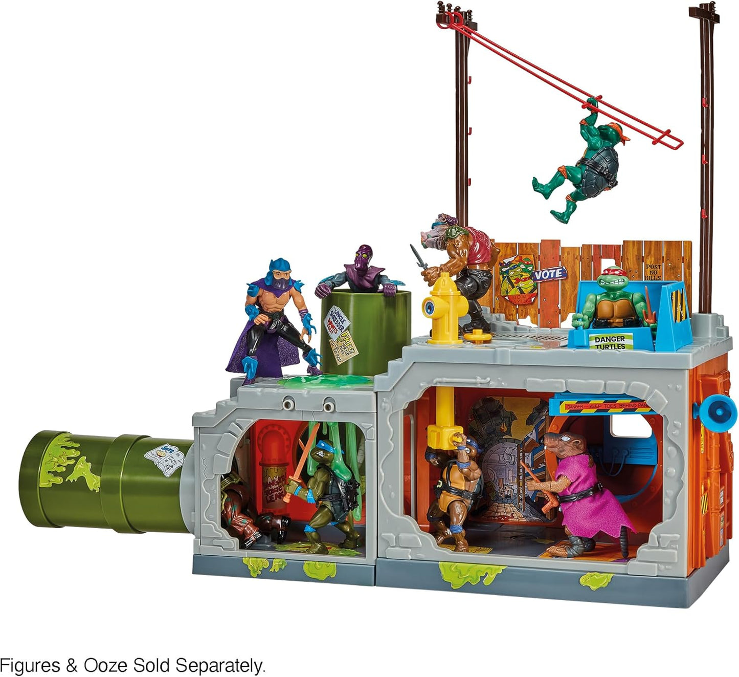 Playmates Toys Teenage Mutant Ninja Turtles Classic Sewer Playset - Fun Interactive Design