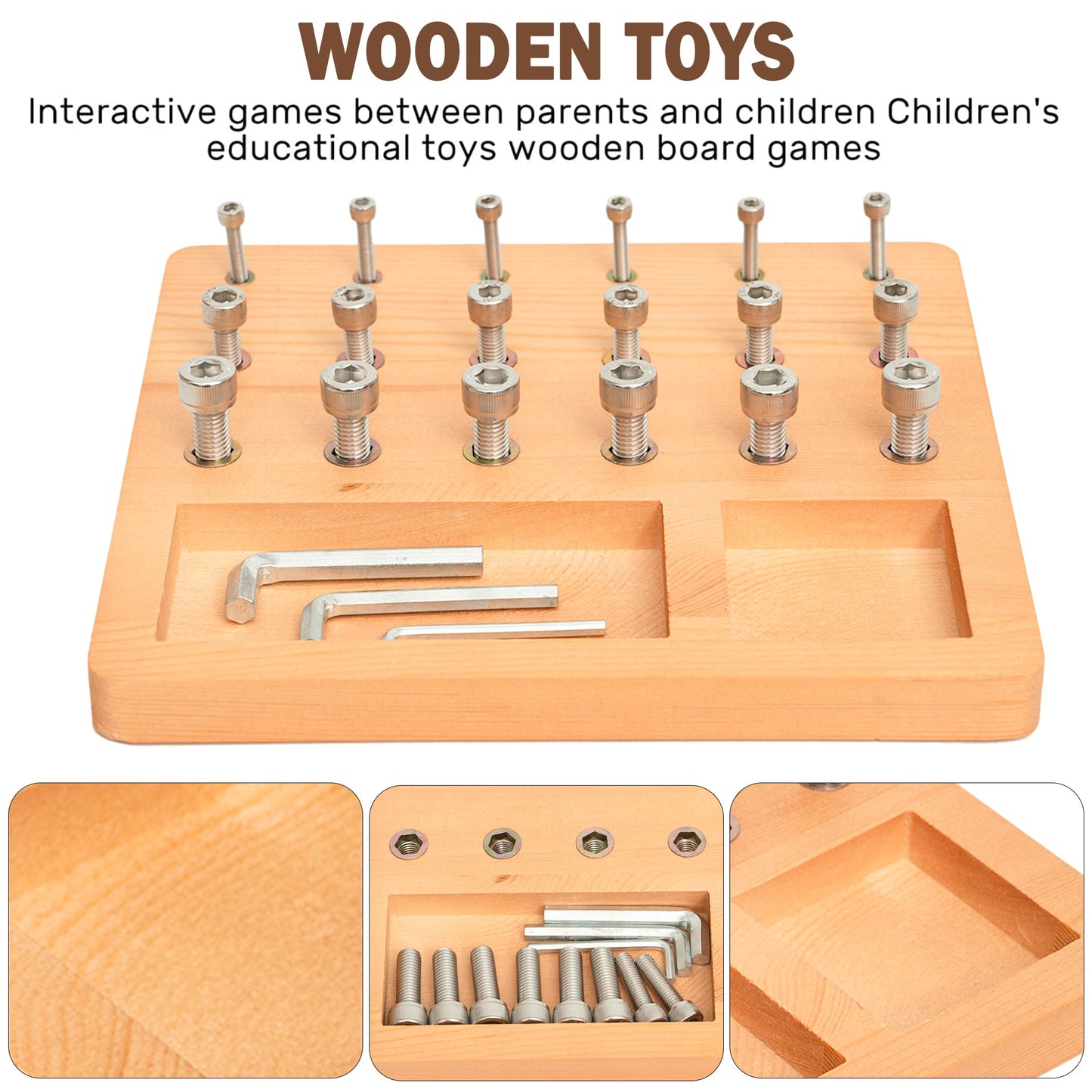 DICYWUDI Wooden Pegboard for Finger Dexterity, Finger Strength Trainer for Hand Grip Strengthener Targeted Strength, Relief & Recovery– for Men, Women, and Seniors