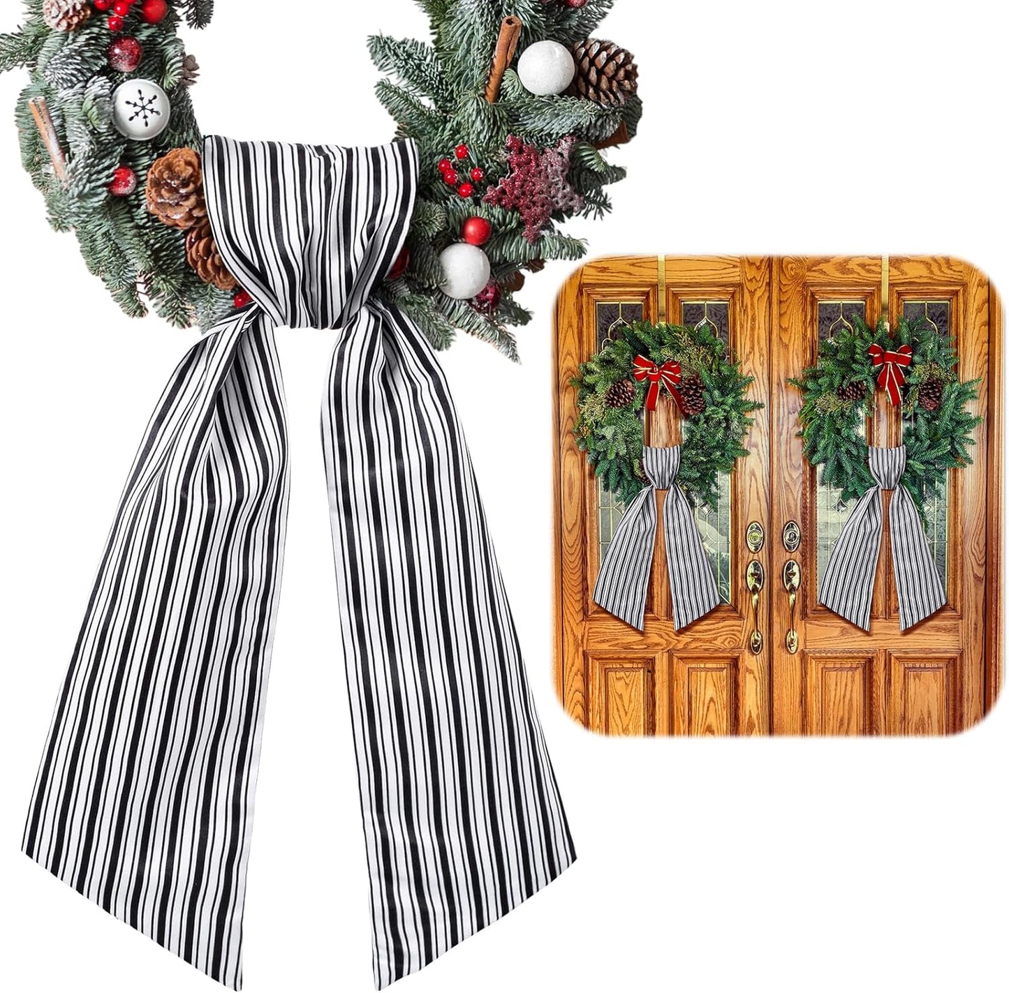 VitalCozy Wreath Sash - Chinoiserie Easter Spring Decor | 4.5" W x 56" L for Indoor/Outdoor Use