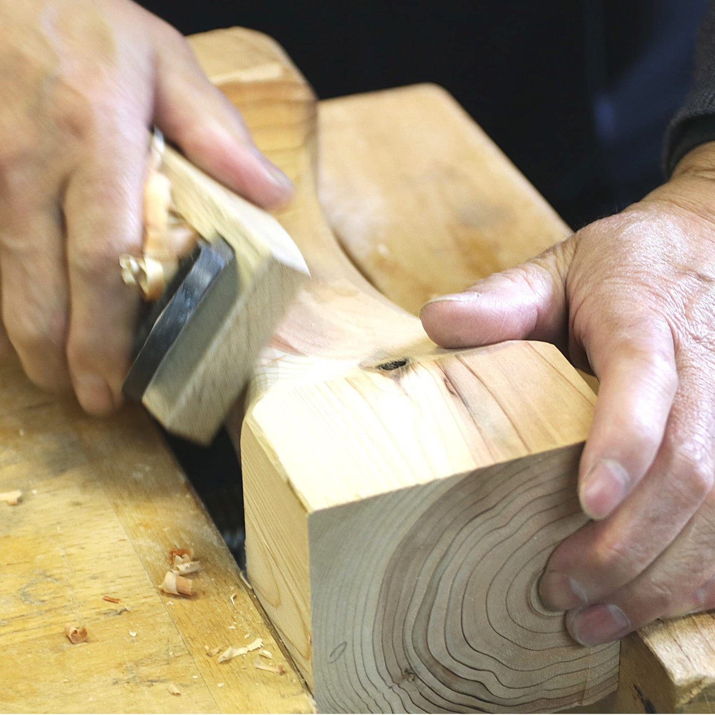 KAKURI Compass Plane 42mm Curved Sole Plane for Woodworking, Japanese Hand Plane KANNA Wood Circular Plane Tool for Smoothing Round Surface, Made in JAPAN