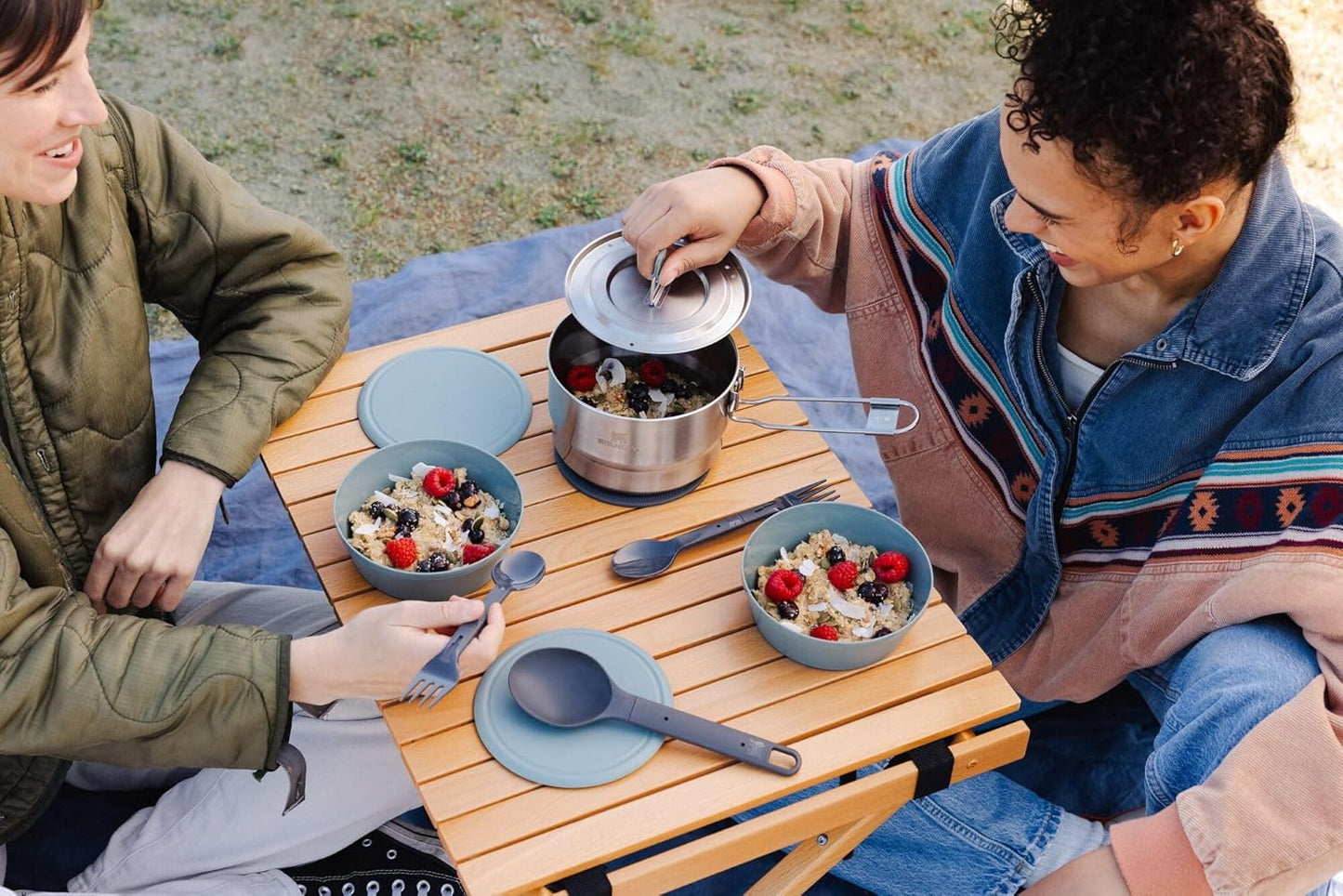 Stanley Wildfare Go 14-Piece Stainless Steel Prep & Cook Set - 1.65 Qt Saucepan, Utensils & More | BPA-Free Camping Essentials