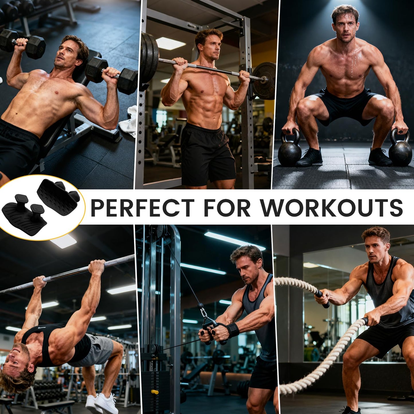 2 PCS 2026 Upgraded Version Grips for Weight Lifting, Silicone Anti-Slip Lifting Grips, Pull Up, Bar Pad, Ergonomics Hand Protector for Weight Lifting Grips, No Sweaty Workout Grips for Men & Women