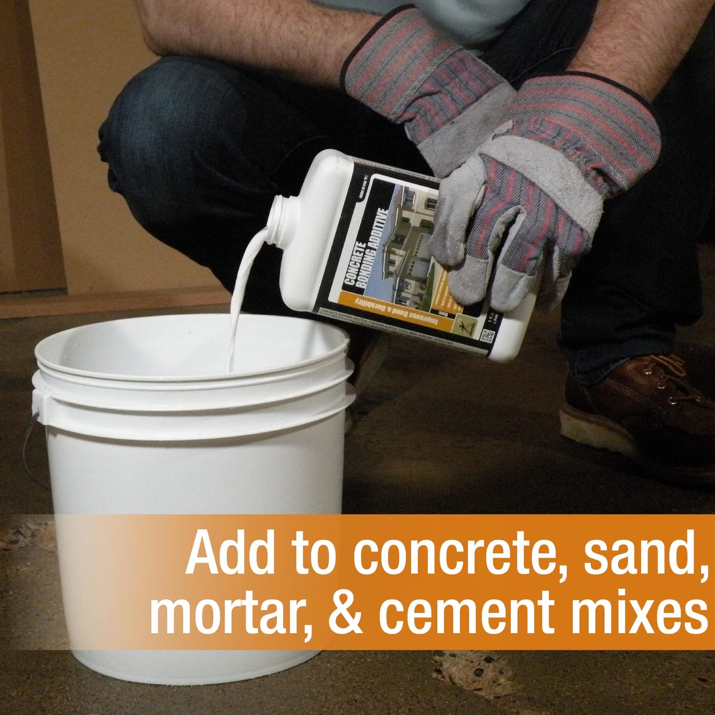 Akona Concrete Bonding Additive - Liquid Concrete Strengthener & Bonding Agent, Acrylic, Increase Strength in Cold Weather, Admixture (Gallon, 1)