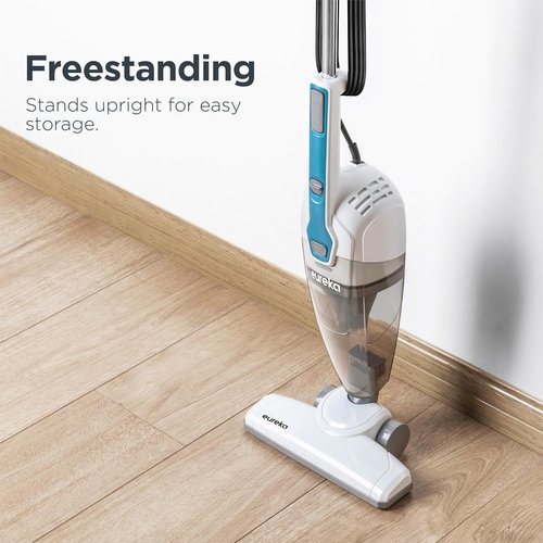 Eureka Corded Stick Vacuum Cleaner - Powerful Suction for Pet Hair | Lightweight 3-in-1 Handheld, Aqua Blue