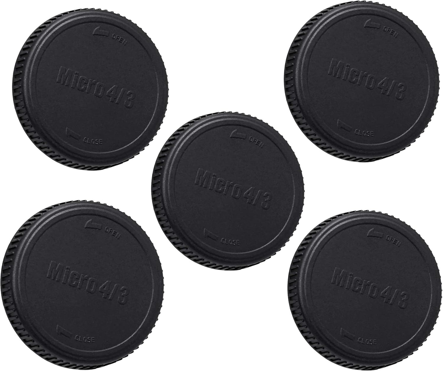 Fotasy (5 Packs) M43 M43, 4/3 Rear Cap, MFT Rear Lens Cover, Rear Lens Cap Micro Four Thirds Lens Back Cap, Compatible