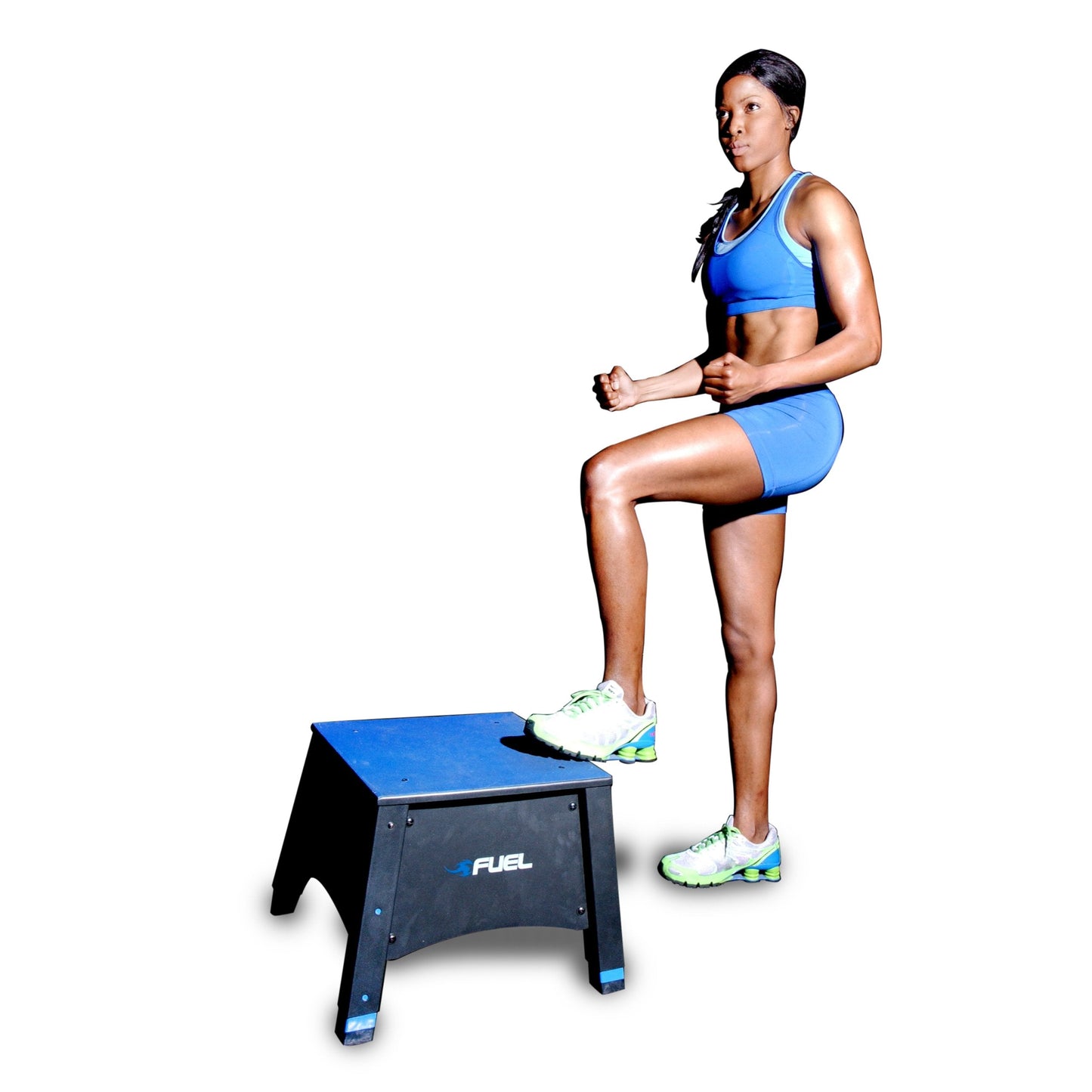 Fuel Pureformance Adjustable Plyometrics Box, blue, black