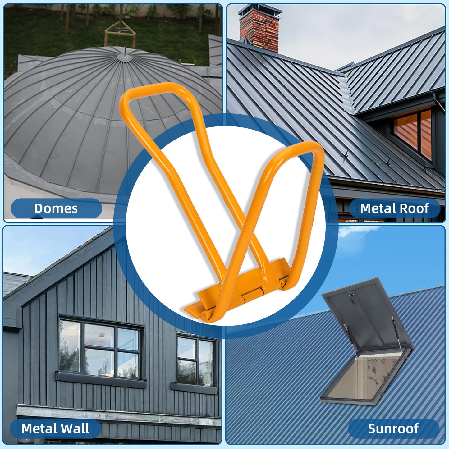 Updated Standing Seam Roofing Tool, Roofing Drip Edge Folding Tool for Roofer and Sheet Metal Worker, High-strength Metal Eaves Seam Locker