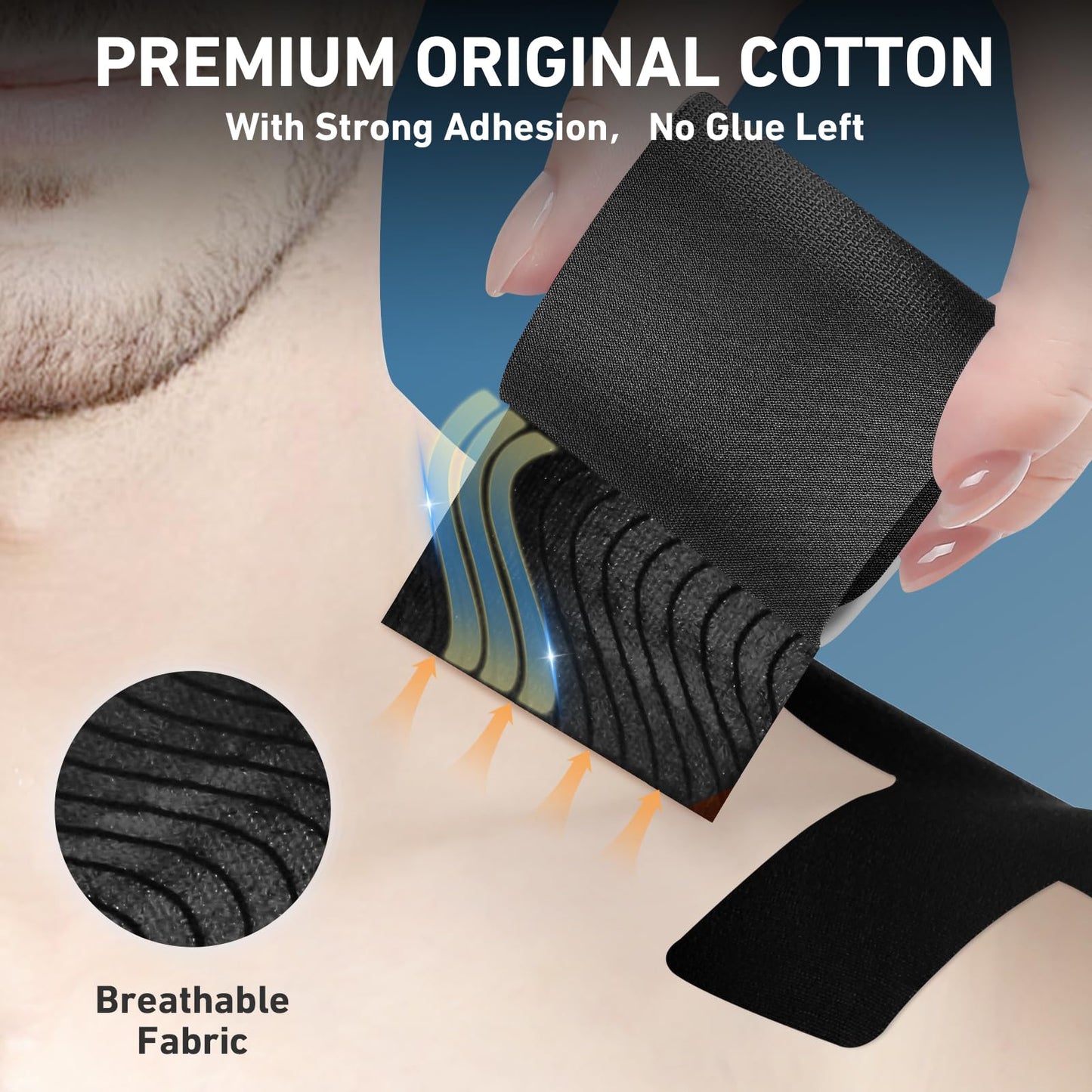 Kinesiology Tape for Shoulder Precut, 12 PCS Shoulder Tape for Pain Relief, KTQUICK Original Cotton Waterproof & Breathable, Enhance Elastic Sports Tape for Pain Support and Muscle Sports, Black