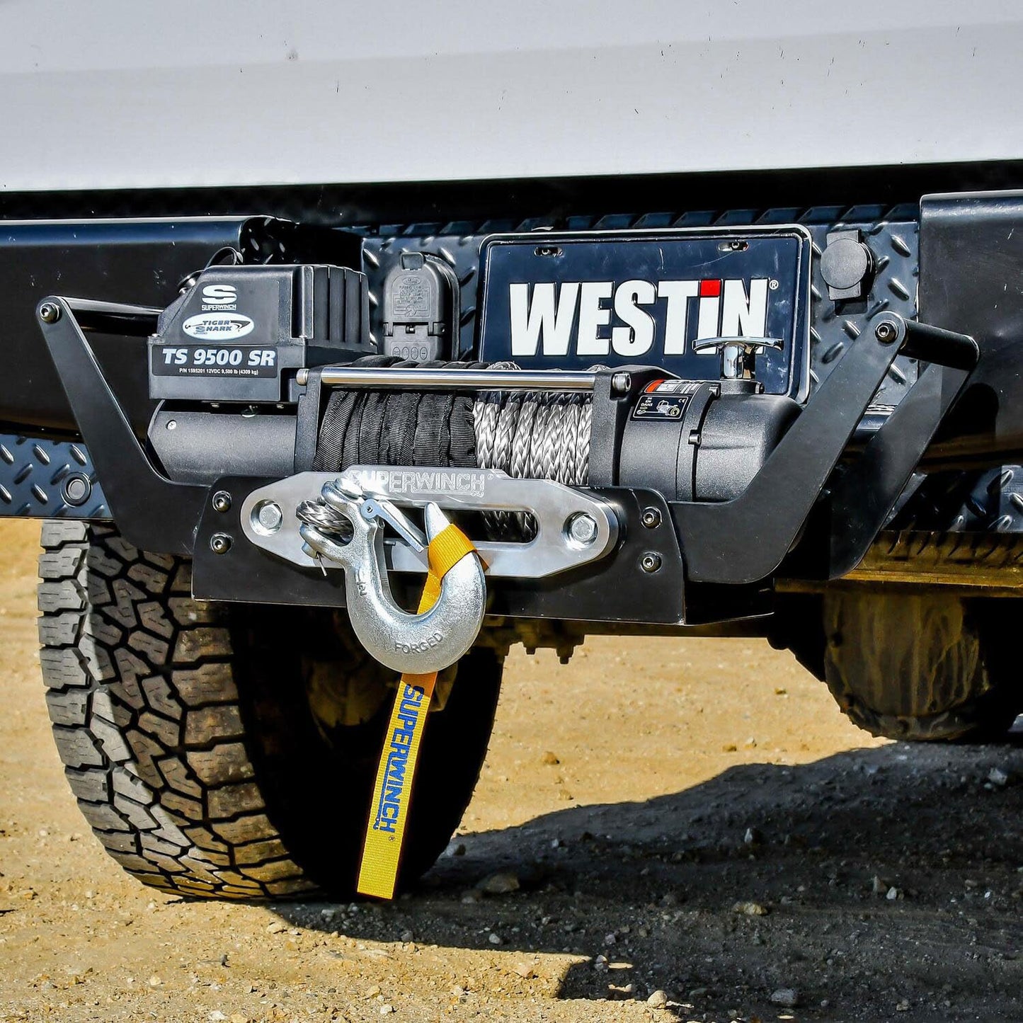 Superwinch 2050 Portable Winch Cradle, large, fits class III receivers & accepts winches through 9,000 lb capacity