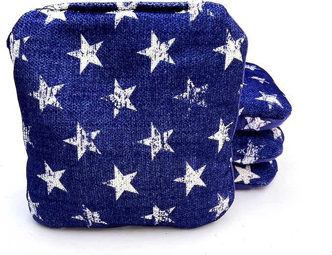 Professional Dual Sided Cornhole Bags- 16 oz 6x6 w/Premium Resin Fill - Official Tournament Slide/Stick Pro Bean Bags - Regulation/Approved