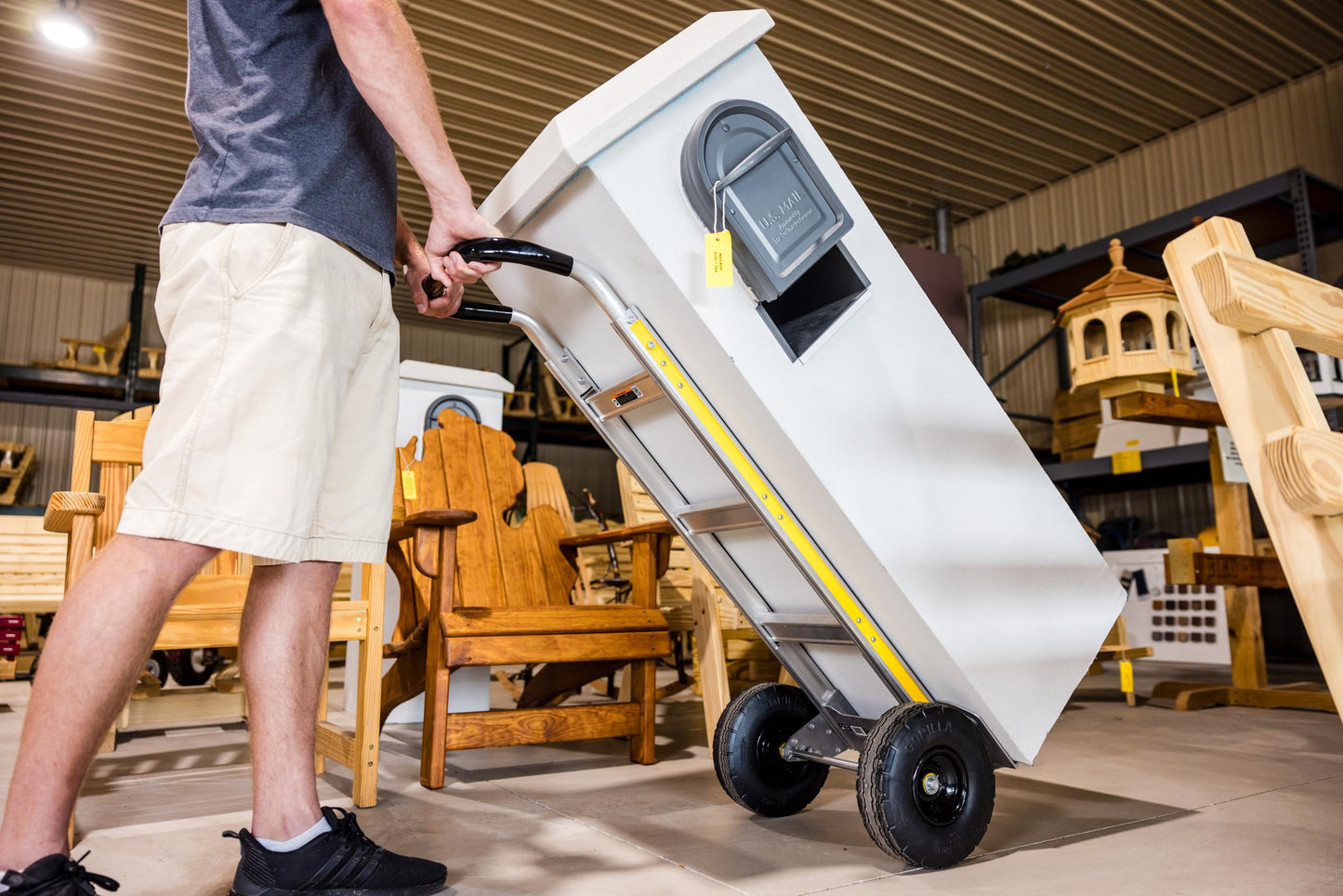 Gorilla 800 lb Capacity Aluminum Hand Truck, Wide Load Toe Plate, Premium Flat-Free Wheels, Wide Grip Handle, Heavy-Duty Silver Hand Truck