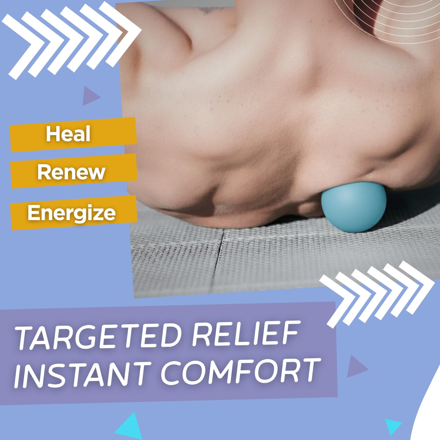Acupoint Massage Therapy Ball Set of 2 - Myofascial Release, Trigger Point & Deep Tissue - Lacrosse Ball for Back, Neck, Foot and Plantar Fasciitis Relief