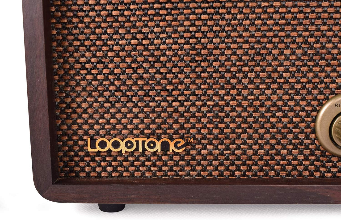 LoopTone Mp3 FM AM Radio Retro Wood Radio with Bluetooth Play and Antenna Built in Speaker for Kitchen Living Room