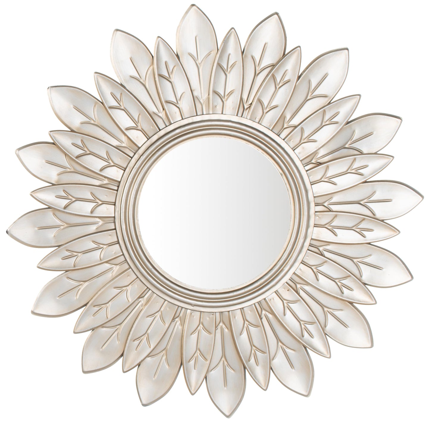 Safavieh Home Alba Champagne Flower Sunburst 30-inch Decorative Accent Mirror