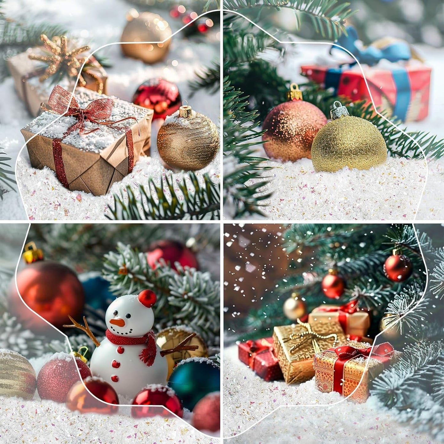 Sukh Fake Snow - 7 Oz Artificial Snow for Holiday Decor | Instant White Snow for Christmas Displays