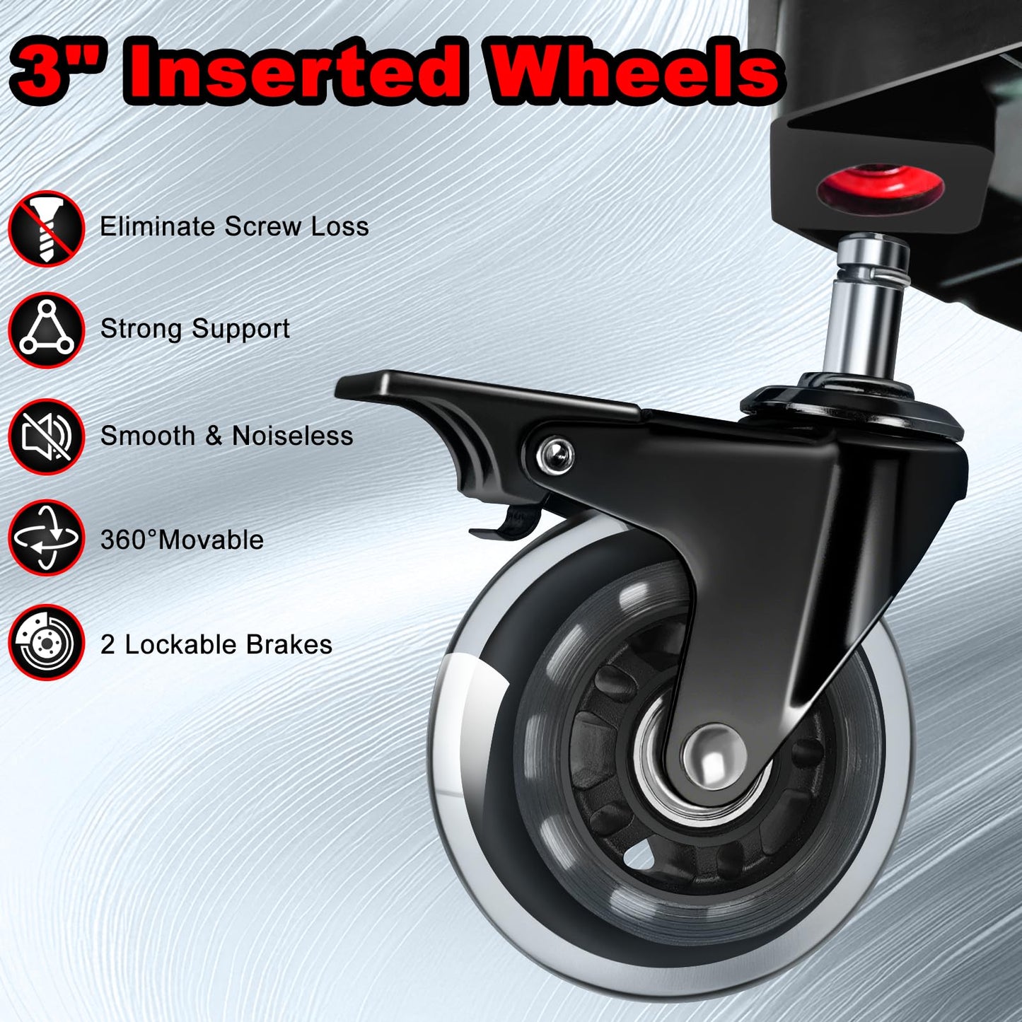 FREEKYROCK Rolling Shop Stool with Wheels, Garage Mechanic Shop Chair with Handle Backrest, Adjustable Height Work Stool, Roller Seat with Tool Tray Storage, Heavy Duty, 330 LBS Capacity, Red
