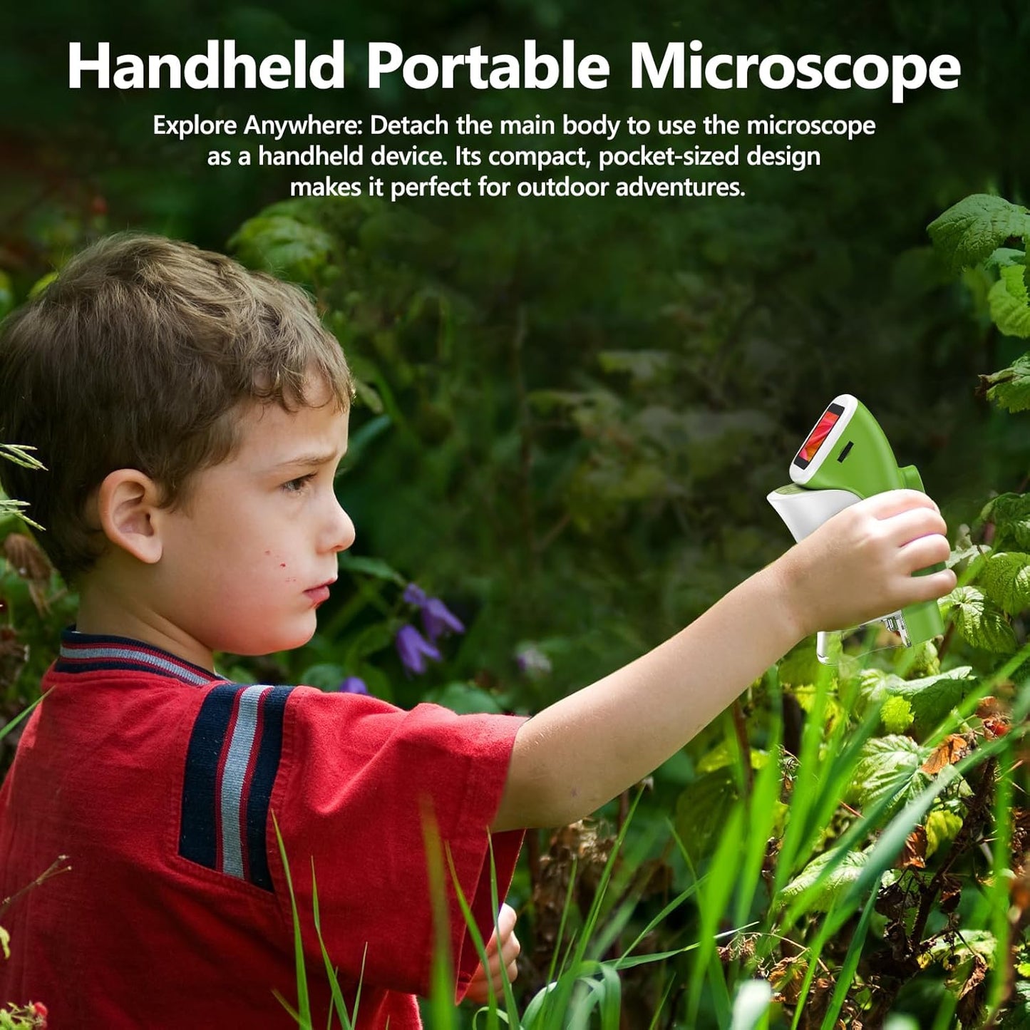 BEBANG 4K 2.0" 1000X 4-12 Set, 32G Detachable Kids Handheld Microscope Miniscope - HD Screen, Digital Pocket Toy