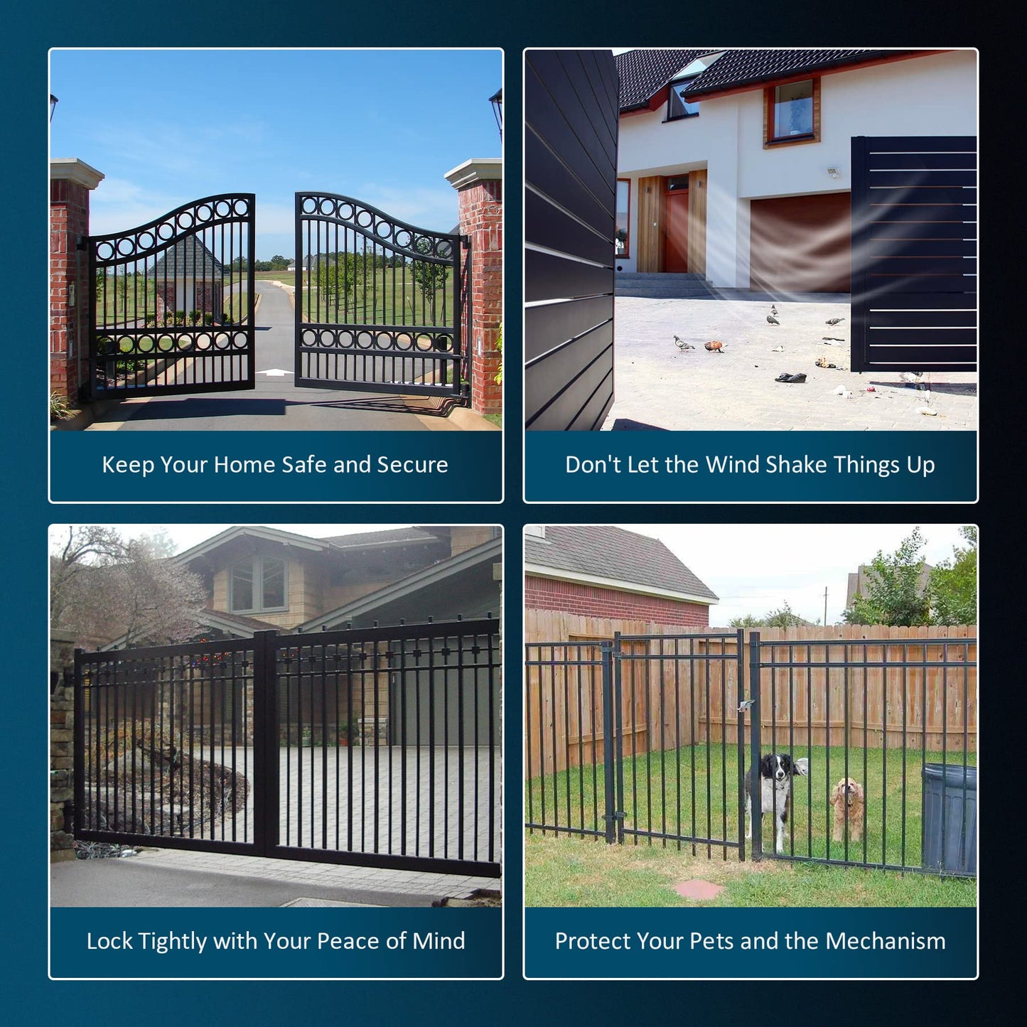 CO-Z Automatic Electric Gate Lock for Single Double Swing Gate Opener, Universal 24VDC Electromagnetic Gate Locks for Outdoor Fence, Electric Gate Latch Magnetic Gate Closer for Gate Operator System