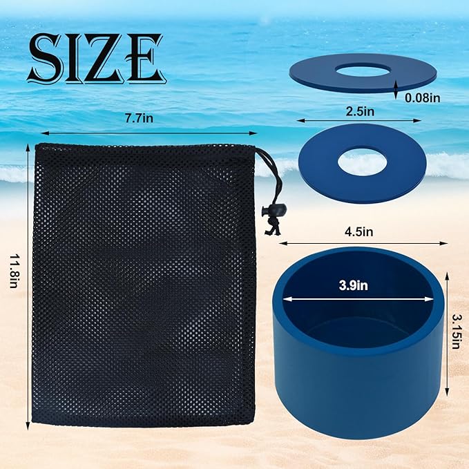 Washer Toss Game Sets Includes 2 Solid Wood Targets and 8 Metal Washers, Portable Beach Cornhole Game Ring Toss Games Outdoor Beach Yard Games for Kids Adults and Family