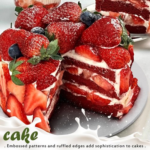 12 Pack White Cake Boards 10 Inch Round Cake Drum Base 1/4 Inch Thick Sturdy Cardboard Circle Plate Bases Para Pastel for Wedding