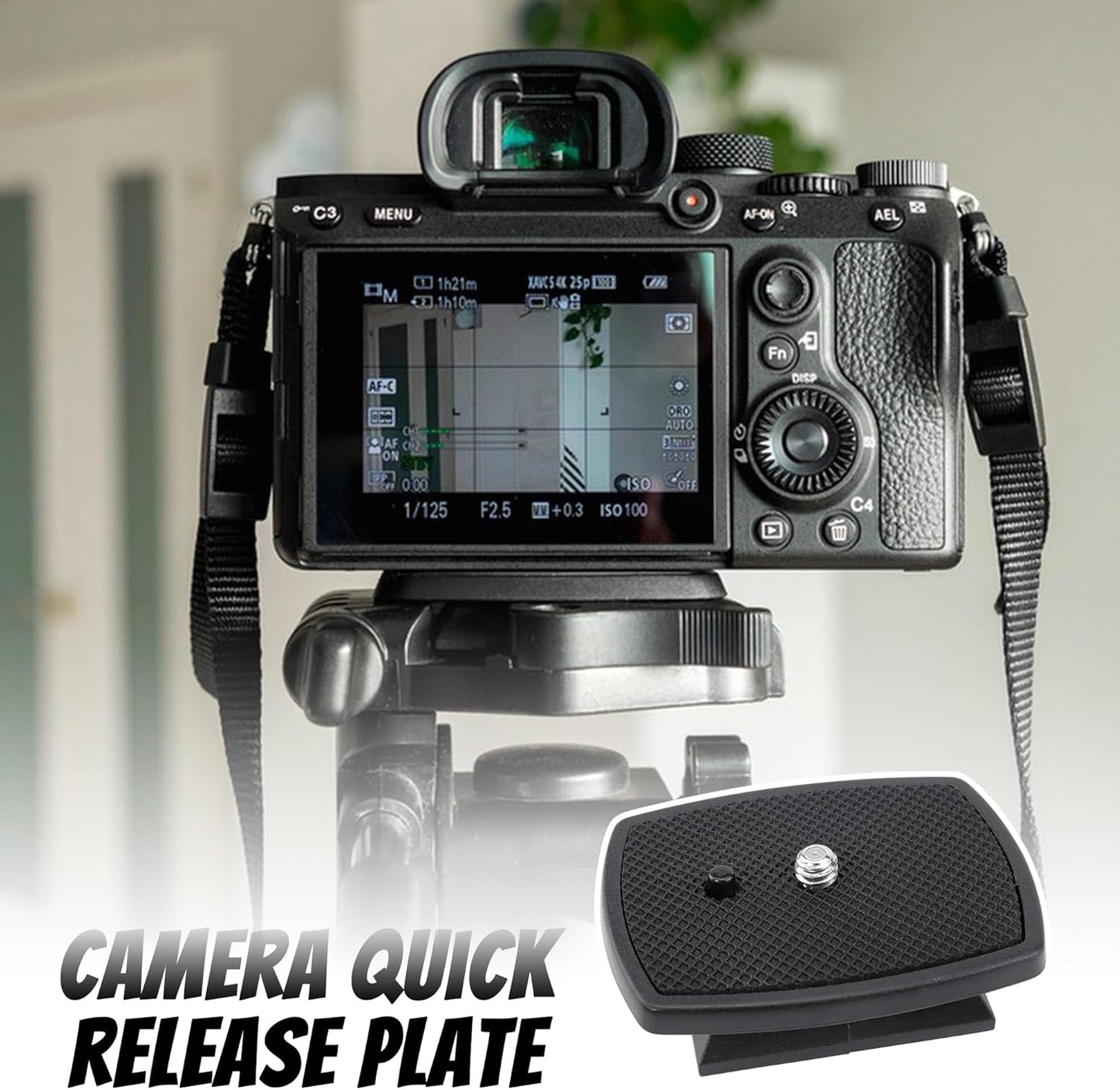 BlingKingdom 43 mm Camera Quick Release Plate, Tripod Quick Release Plate for Tripods and Cameras Tripod Mount