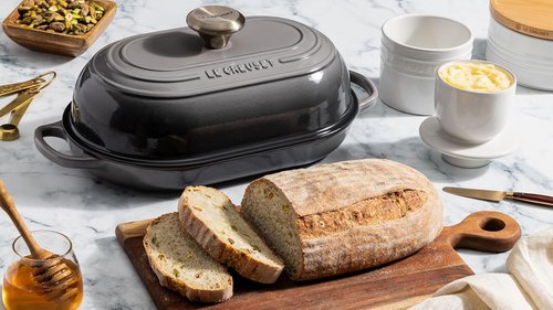 Le Creuset Enameled Cast Iron Oval Bread Oven - 11.5 Inch, Sea Salt | Durable & Stylish Cookware