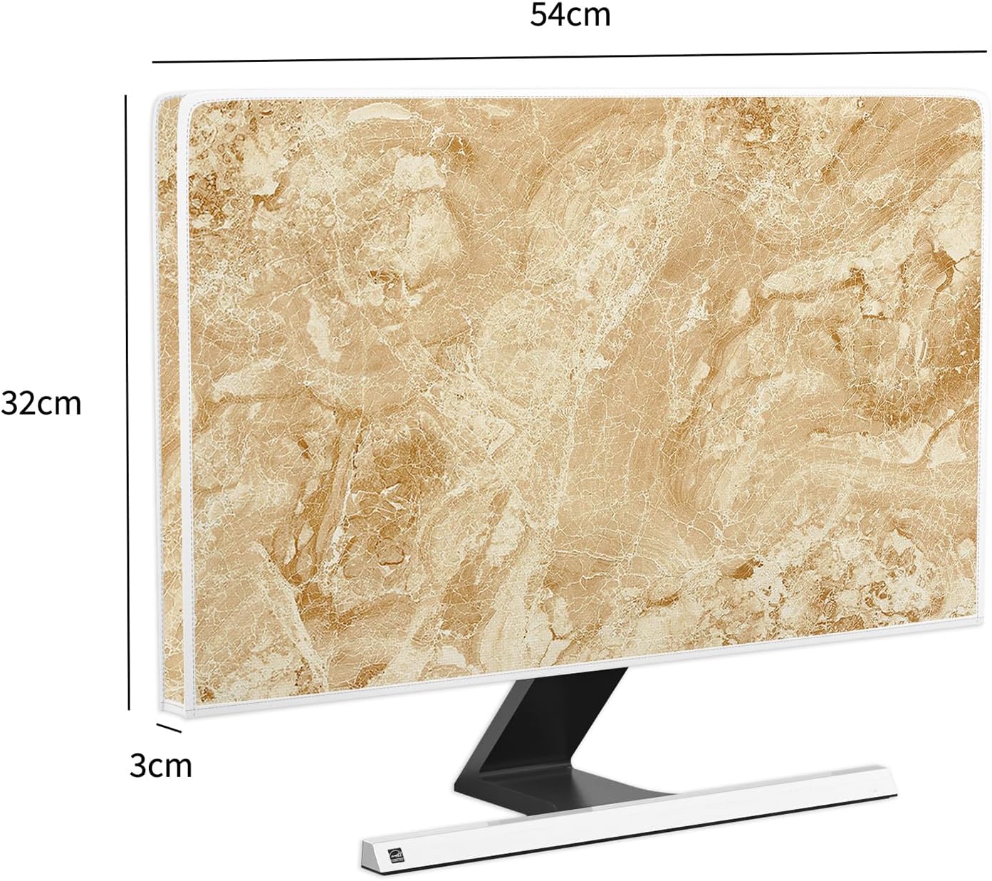 22, 23, 24, 25 Inch 24,22-25 Baocicco Amber Marble Waterproof Computer Monitor Cover Abstract Texture Full Body Cover