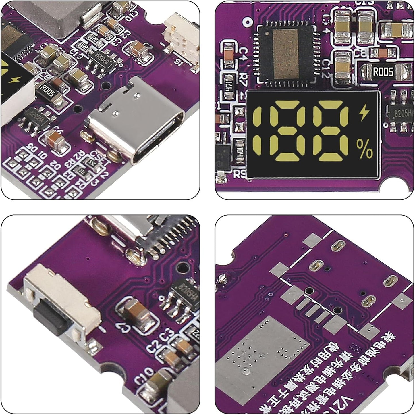 DWEII 2pcs 22.5W PD/QC3.0 2.0 Power Bank Bidirectional Fast Charging Mobile Power Module Circuit Board
