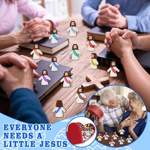 Little Jesus Figures - 100 Pack Mini Jesus Figurines for Easter | Perfect for Sunday School & Baptism Gifts