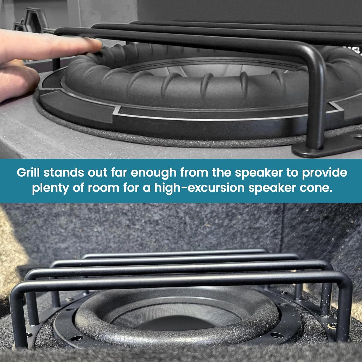 10 Inch 4 10 Inch 10 Inch 4 2PCS NuIth Metal Subwoofer Grill, bar Audio Speaker Grill Cover Protector, Black Car Bar