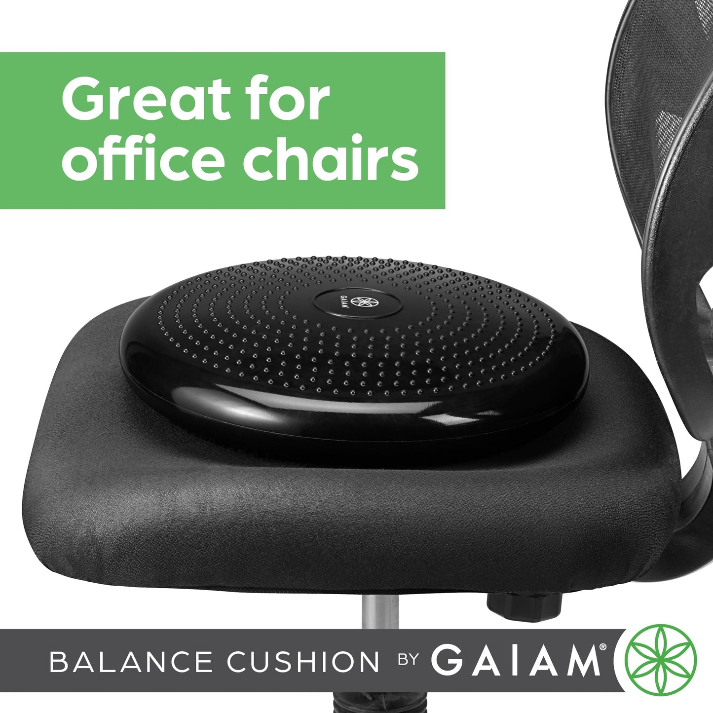 Gaiam Balance Disc Wobble Cushion Stability Core Trainer for Home or Office Desk Chair & Kids Alternative Classroom Sensory Wiggle Seat