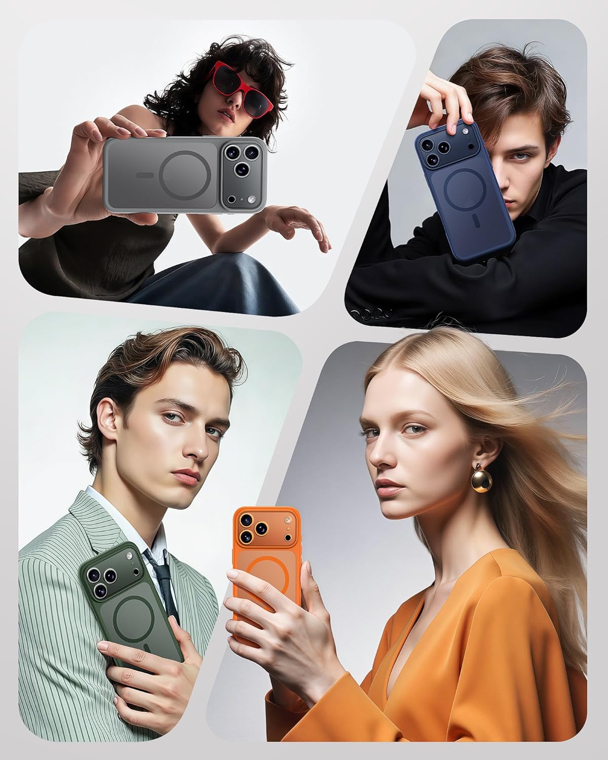 17 17 6.3 inch TOCOL for iPhone Pro Case, Compatible with Magsafe Charger, Full Camera Protection, Translucent Matte