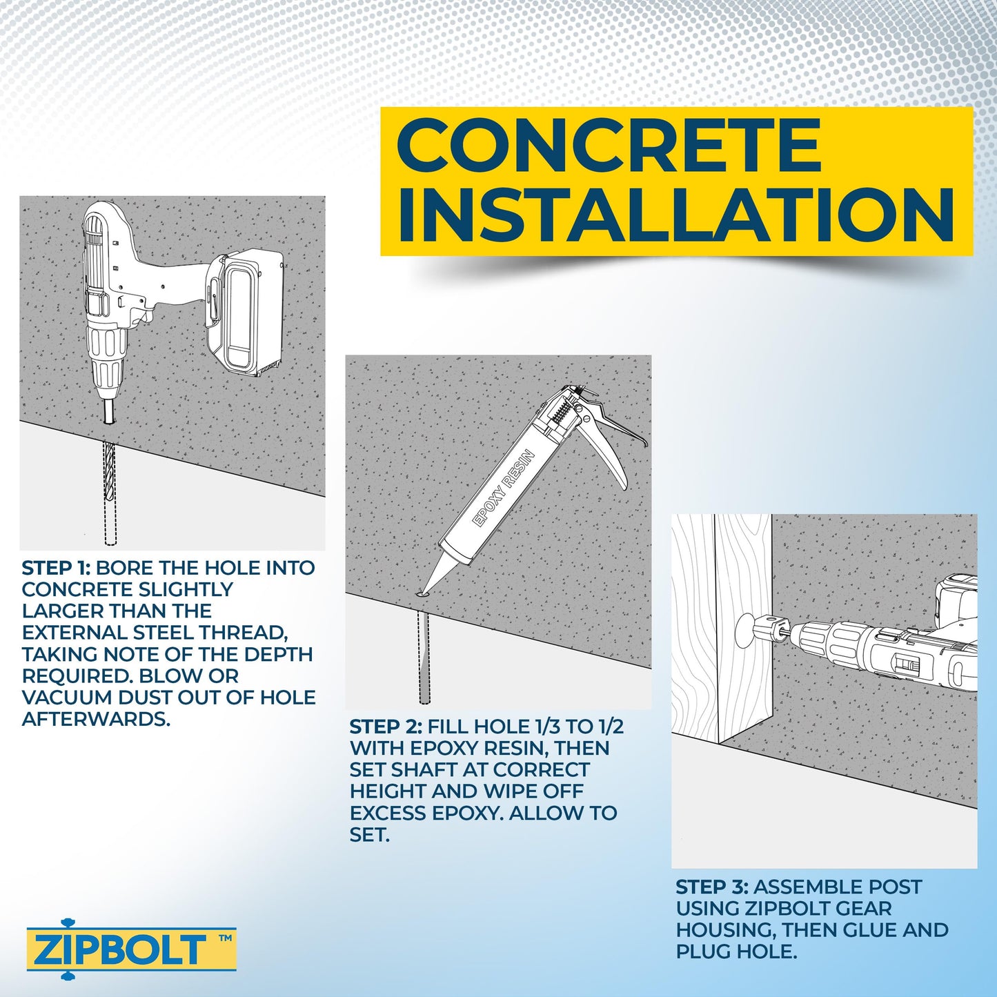Zipbolt 14.110 Super UT Newel Post Fastener — Quick and Easy Wrench-Free Installation of Staircase Newel Posts, Anchors Post Directly to Wood or Concrete Floor