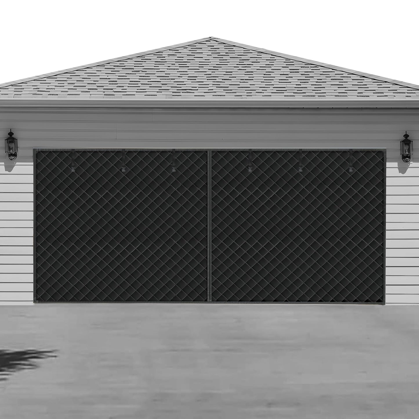 Garage Door Screen for Winter，Garage Door Insulation Kit for ，Magnetic Thermal Insulated Door Curtain, Garage Insulated Door Curtain ， Weatherproof, Windproof, Soundproof (9 * 8Ft)