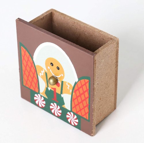 BRUBAKER Reusable Wooden Advent Calendar - Gingerbread House with LED Lights | DIY Christmas Decor 10.31 x 17.72 x 2.17 Inches