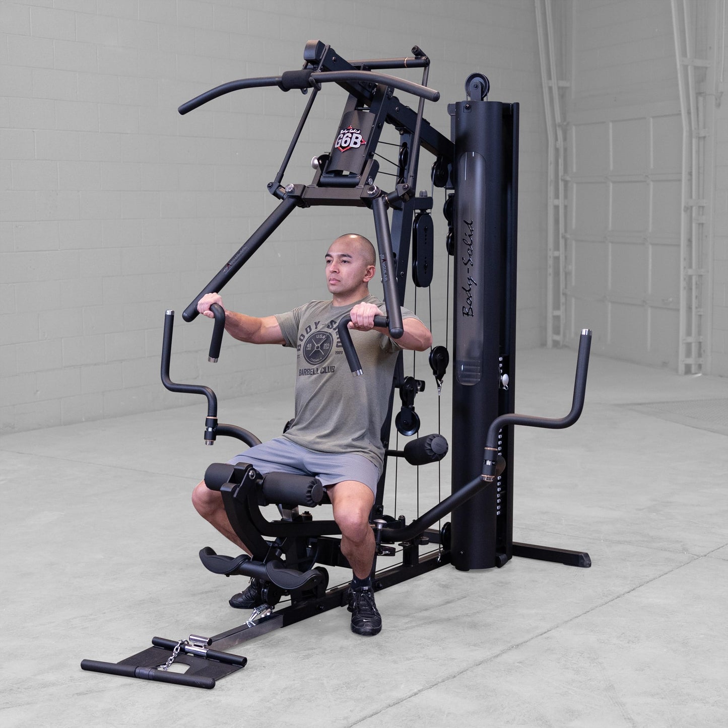 Body-Solid (G6B) Bi-Angular Multi-Station Gym, Arm & Leg Strength Training Equipment, Functional Exercise Workout Station for Weight Lifting and Bodybuilding, 210 lb Weight Stack