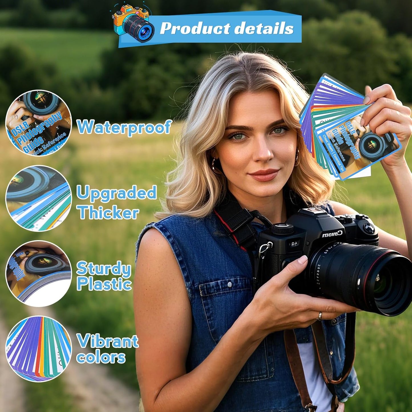 Beginners,Settings,Exposure, etc.43 Inch OCQOTAT Photography Cheat Sheet for DSLR Camera Accessories for Canon Nikon