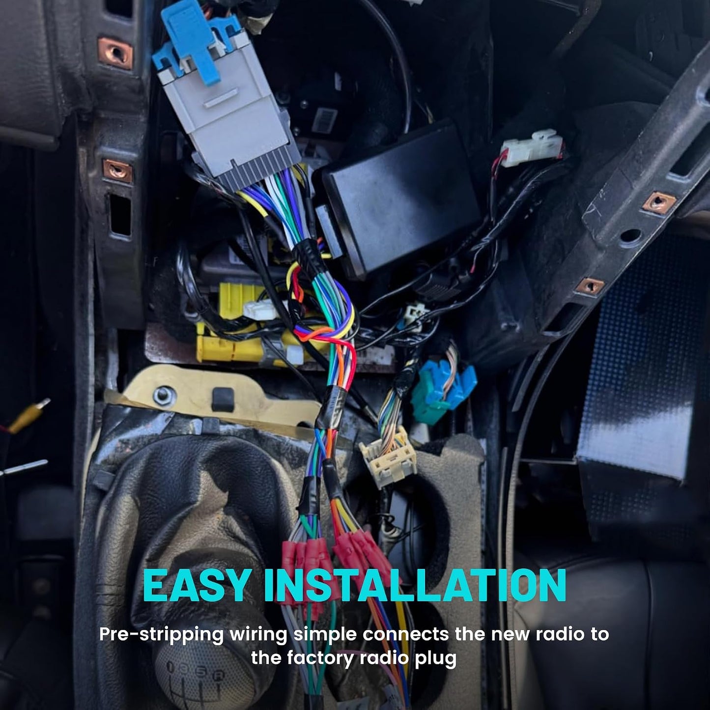 2003-2006 NuIth Stereo Wiring Harness W/Factory Antenna Plug to Aftermarket Radio Connector Kit for Chevy