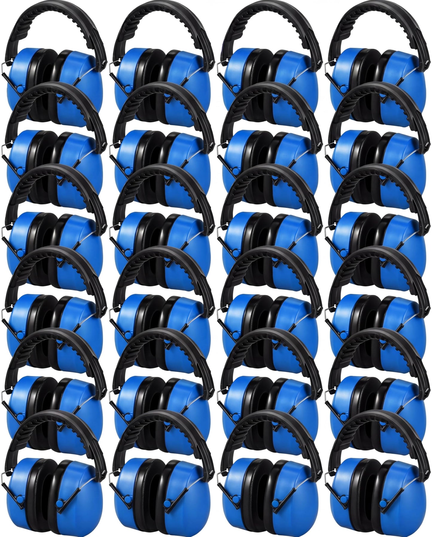 Copkim 24 Pack Hearing Protection Ear Muffs Bulk NRR 28dB Noise Reduction Headphones Shooting Ear Protection Earmuffs (Solid,Blue)