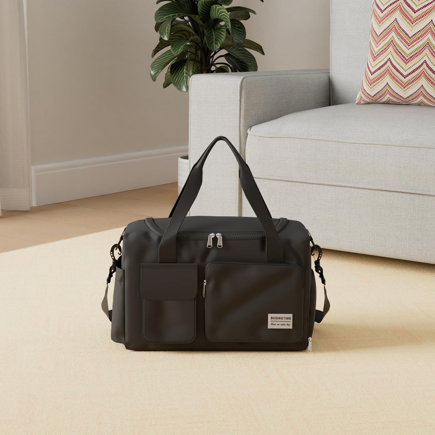 Small Gym Bag for Women, Travel Duffle Bag Carry On Weekender Bag with Shoe Compartment, 02#black, Gym Bag & Toiletry Bag, Gym Bag&toiletry Bag