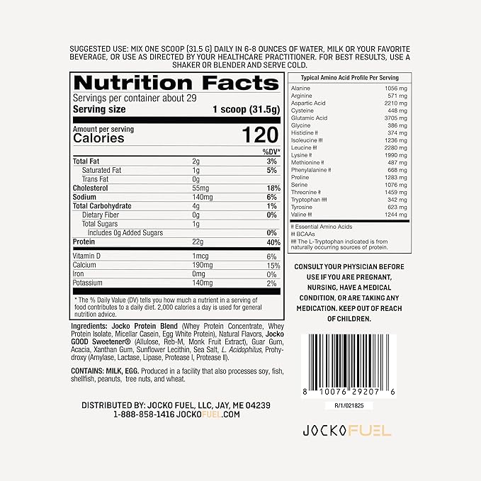 Jocko Fuel Mölk Whey Protein Powder - Keto, Probiotics, Digestive Enzymes, Amino Acids, Low Sugar Monk Fruit Blend - Supports Muscle Recovery & Growth (29 Servings, Root Beer Float)